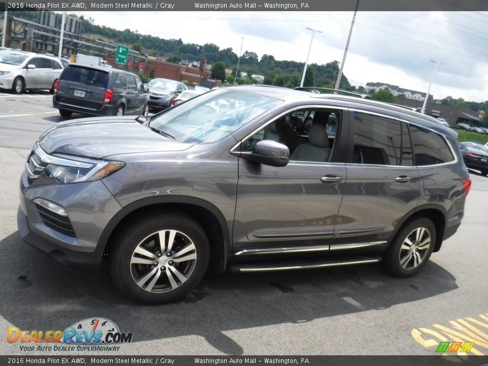 2016 Honda Pilot EX AWD Modern Steel Metallic / Gray Photo #7