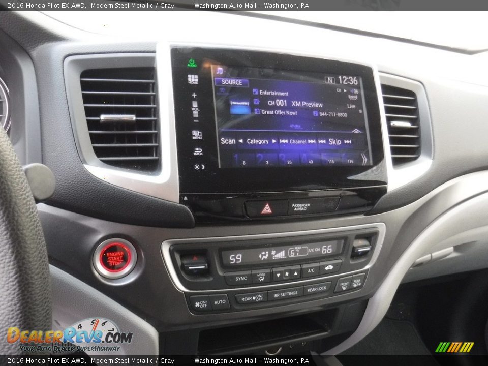2016 Honda Pilot EX AWD Modern Steel Metallic / Gray Photo #18