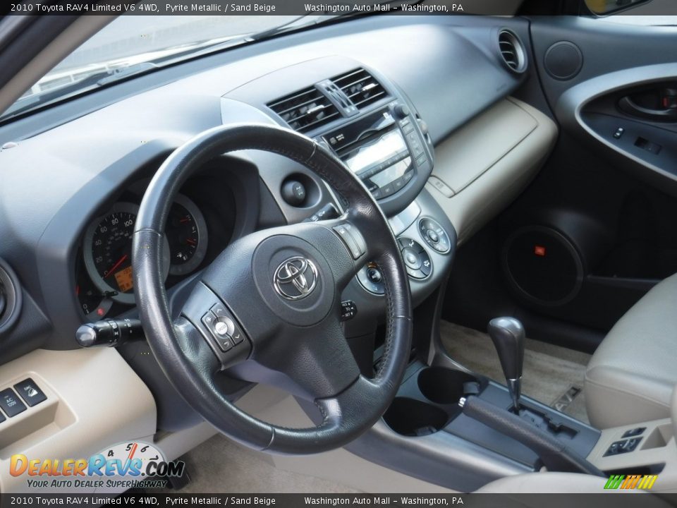 2010 Toyota RAV4 Limited V6 4WD Pyrite Metallic / Sand Beige Photo #15