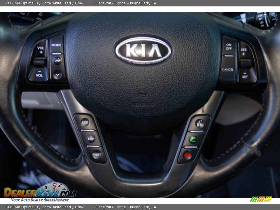 2012 Kia Optima EX Snow White Pearl / Gray Photo #13