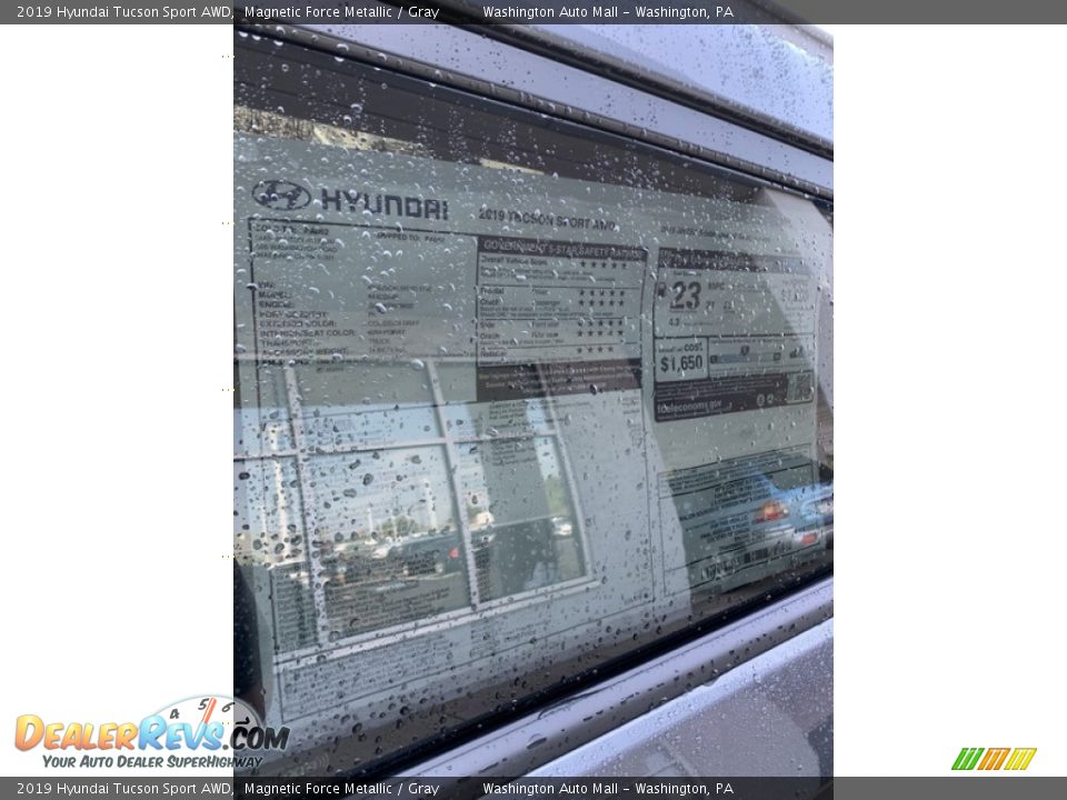 2019 Hyundai Tucson Sport AWD Magnetic Force Metallic / Gray Photo #16