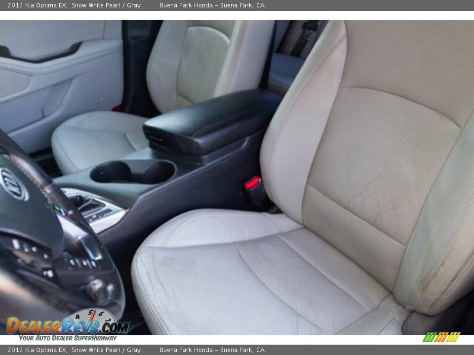 2012 Kia Optima EX Snow White Pearl / Gray Photo #16