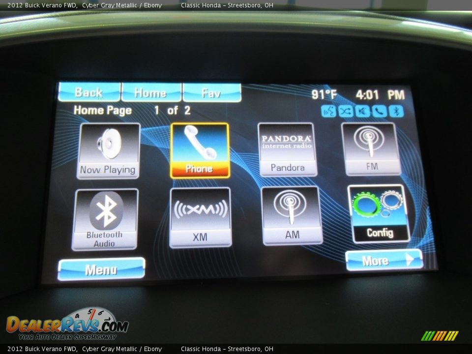 2012 Buick Verano FWD Cyber Gray Metallic / Ebony Photo #35