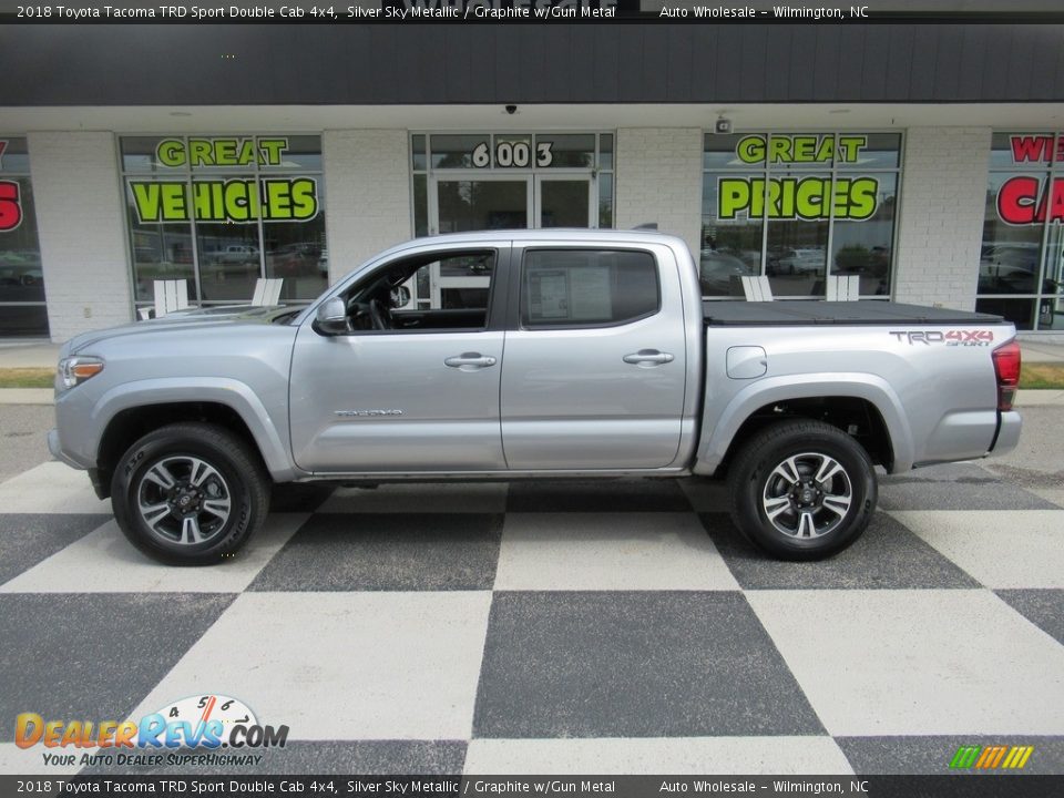 2018 Toyota Tacoma TRD Sport Double Cab 4x4 Silver Sky Metallic / Graphite w/Gun Metal Photo #1