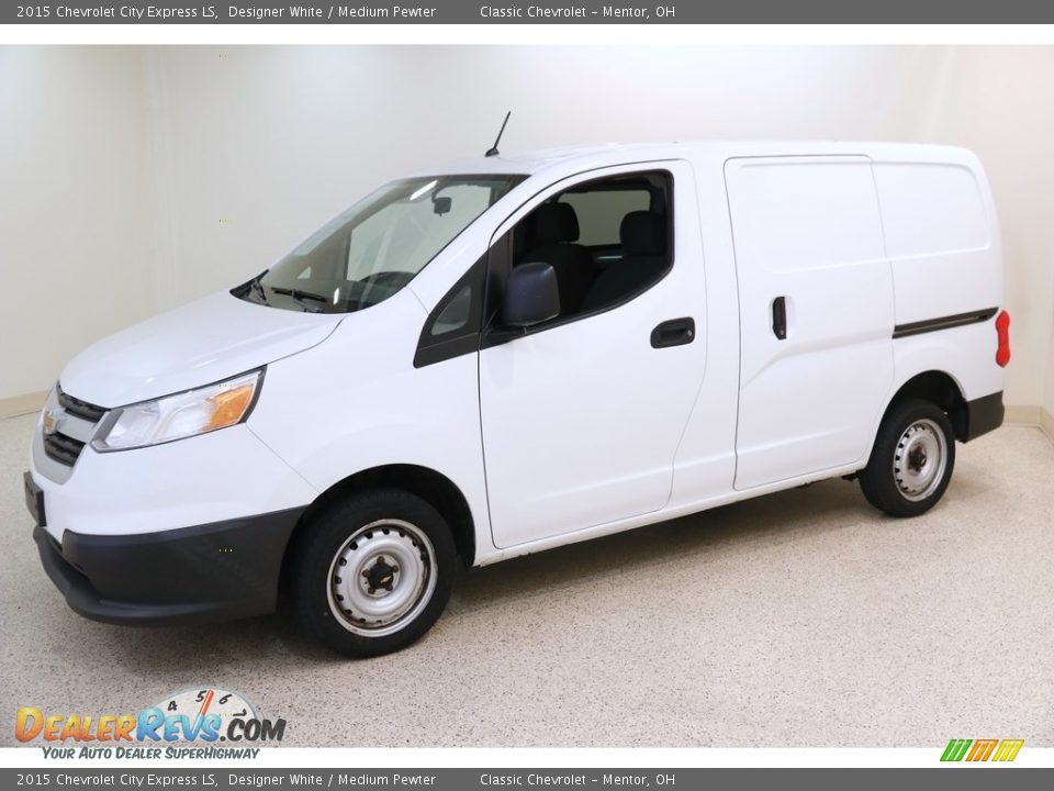 2015 Chevrolet City Express LS Designer White / Medium Pewter Photo #3