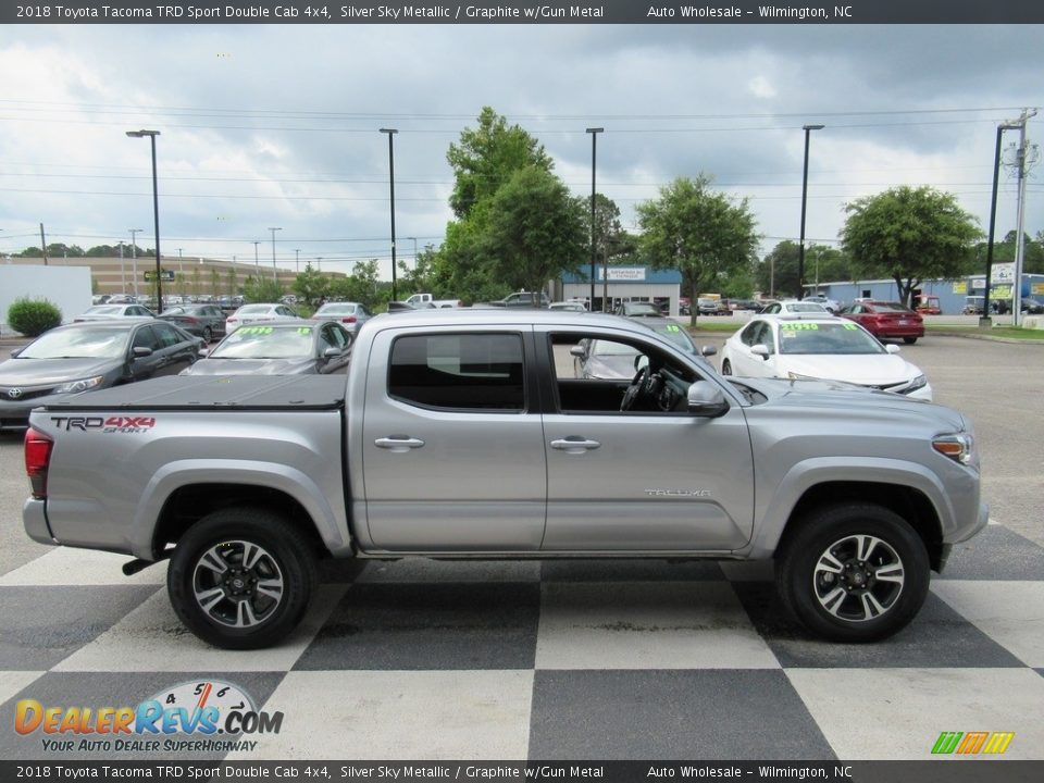2018 Toyota Tacoma TRD Sport Double Cab 4x4 Silver Sky Metallic / Graphite w/Gun Metal Photo #3