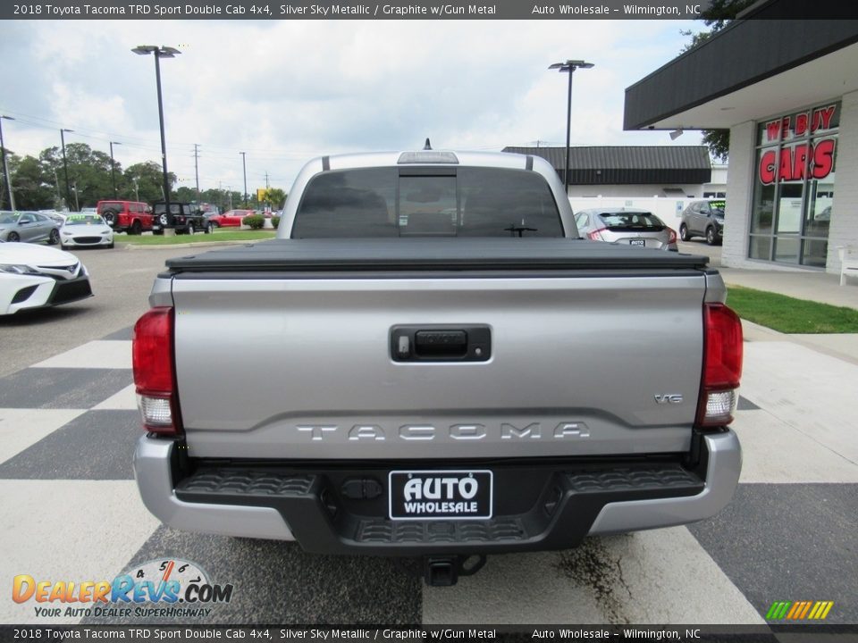2018 Toyota Tacoma TRD Sport Double Cab 4x4 Silver Sky Metallic / Graphite w/Gun Metal Photo #4