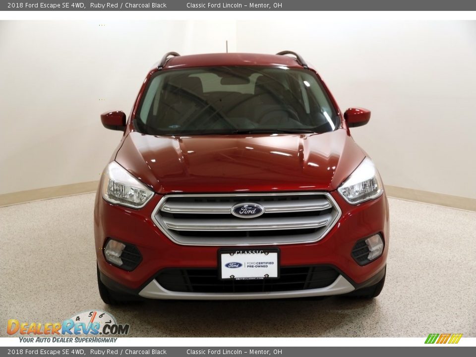 2018 Ford Escape SE 4WD Ruby Red / Charcoal Black Photo #2