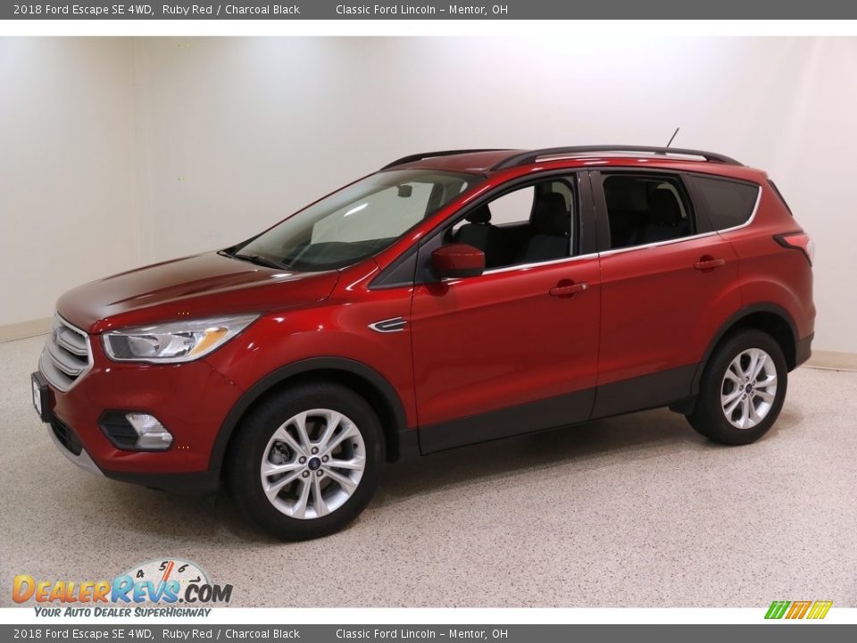 2018 Ford Escape SE 4WD Ruby Red / Charcoal Black Photo #3