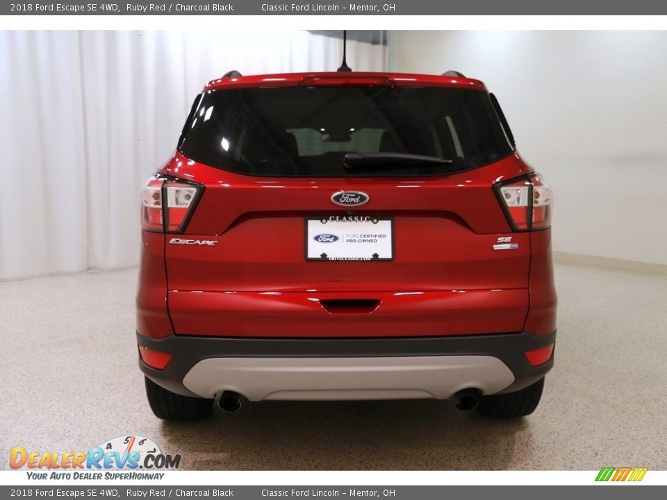 2018 Ford Escape SE 4WD Ruby Red / Charcoal Black Photo #18