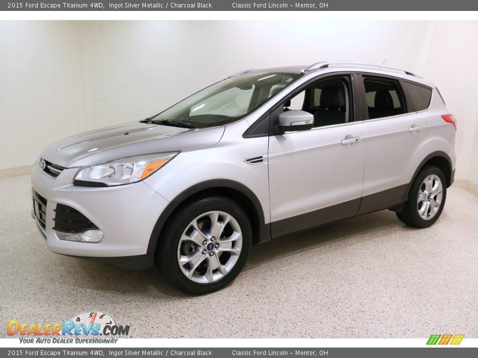 2015 Ford Escape Titanium 4WD Ingot Silver Metallic / Charcoal Black Photo #3