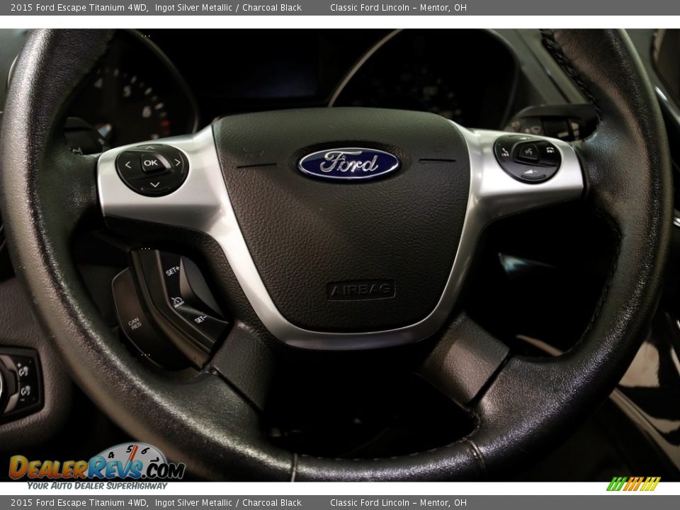 2015 Ford Escape Titanium 4WD Ingot Silver Metallic / Charcoal Black Photo #7