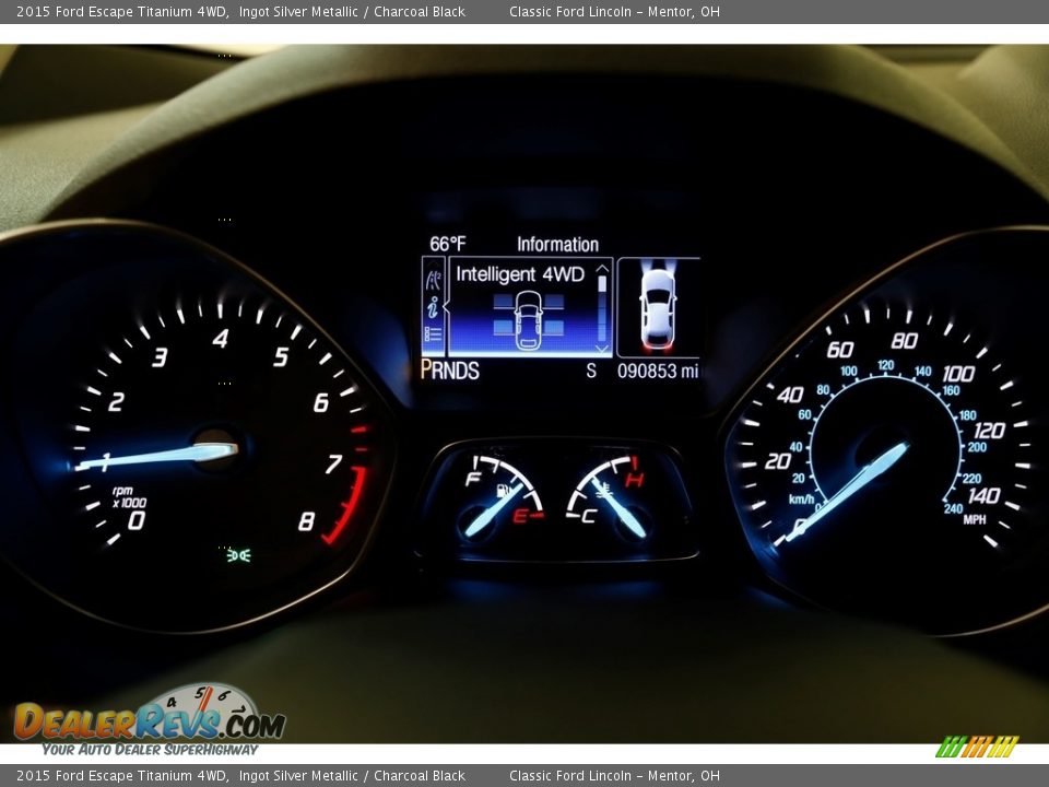 2015 Ford Escape Titanium 4WD Ingot Silver Metallic / Charcoal Black Photo #8