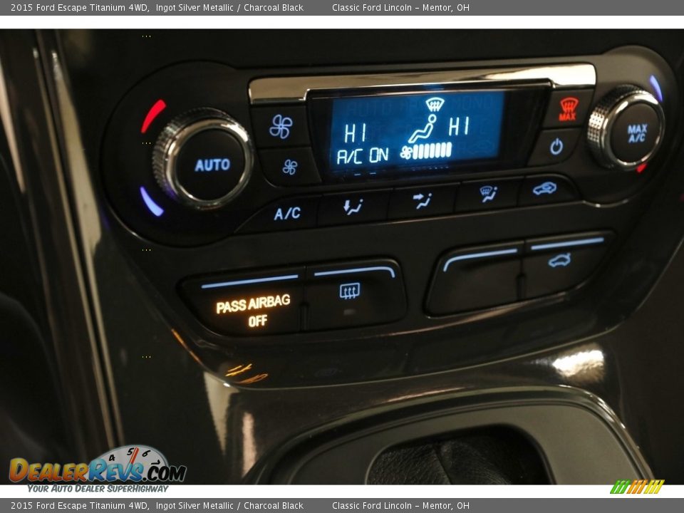 2015 Ford Escape Titanium 4WD Ingot Silver Metallic / Charcoal Black Photo #10