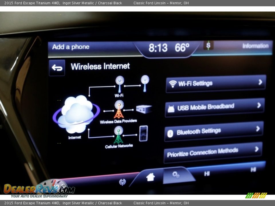 2015 Ford Escape Titanium 4WD Ingot Silver Metallic / Charcoal Black Photo #15