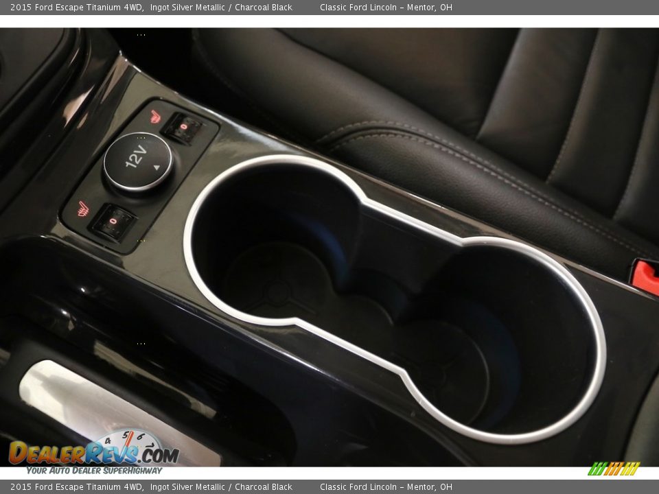 2015 Ford Escape Titanium 4WD Ingot Silver Metallic / Charcoal Black Photo #17
