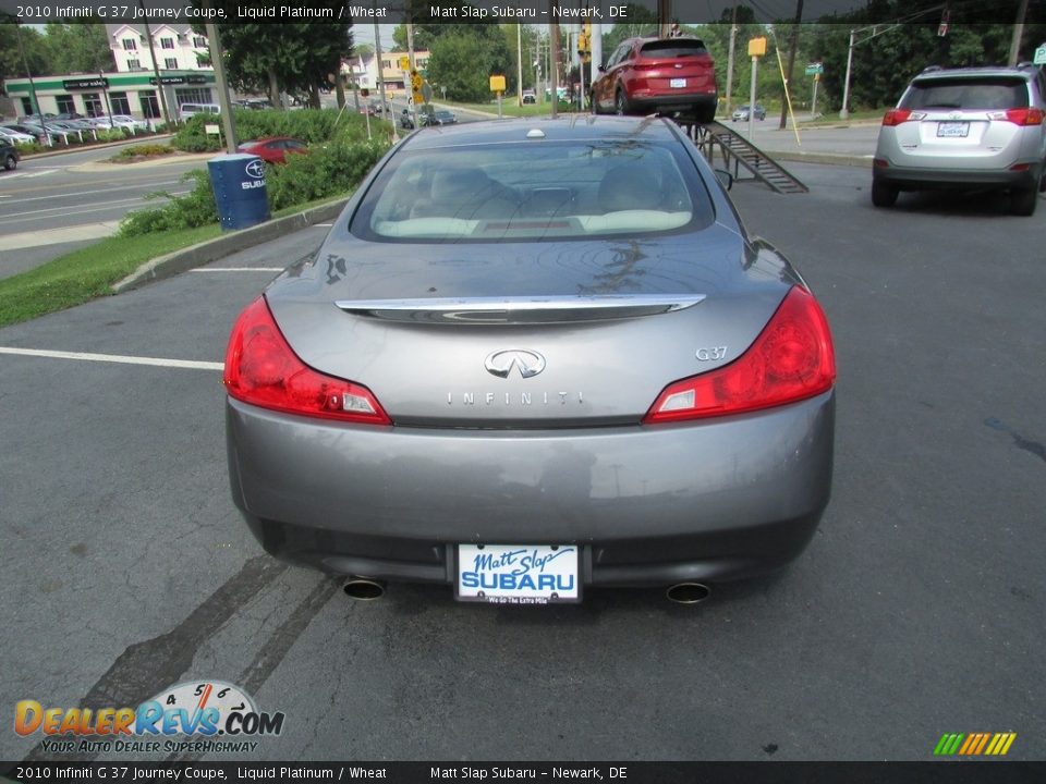 2010 Infiniti G 37 Journey Coupe Liquid Platinum / Wheat Photo #7