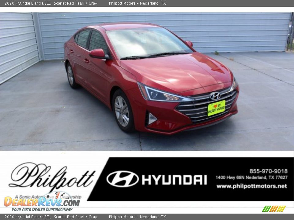 2020 Hyundai Elantra SEL Scarlet Red Pearl / Gray Photo #1