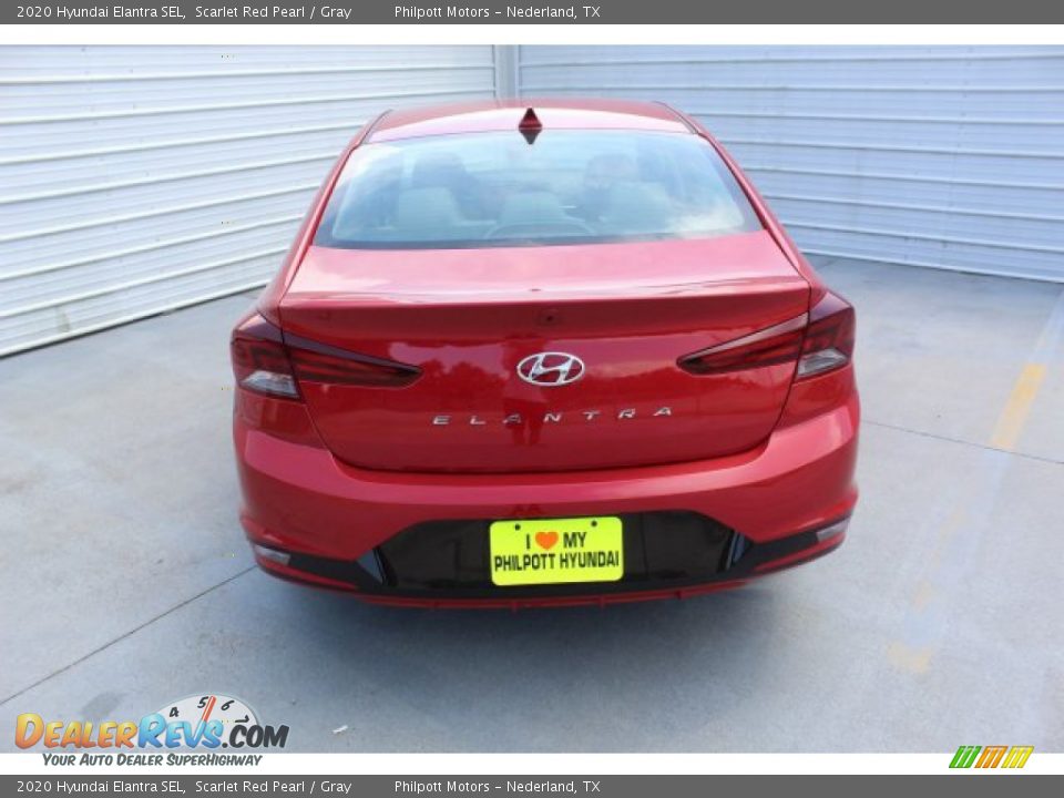 2020 Hyundai Elantra SEL Scarlet Red Pearl / Gray Photo #8