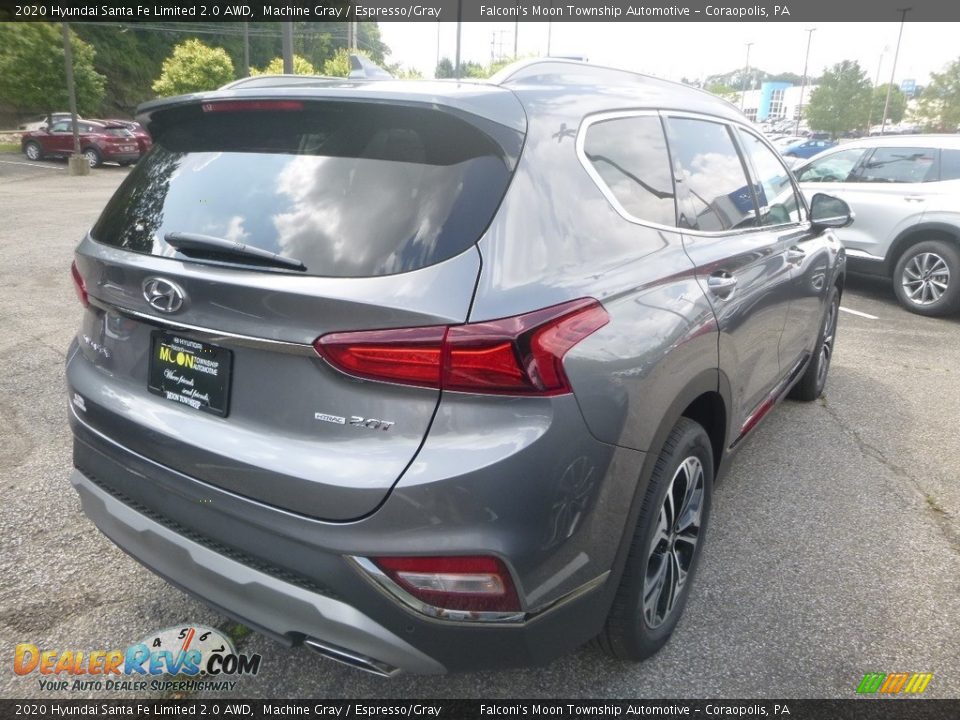 2020 Hyundai Santa Fe Limited 2.0 AWD Machine Gray / Espresso/Gray Photo #5