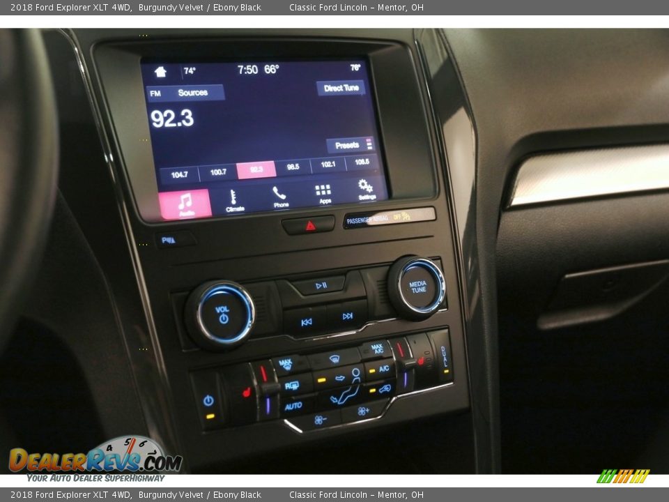 2018 Ford Explorer XLT 4WD Burgundy Velvet / Ebony Black Photo #9