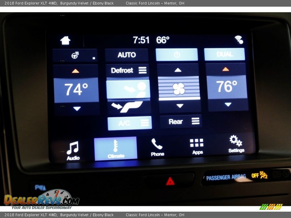 2018 Ford Explorer XLT 4WD Burgundy Velvet / Ebony Black Photo #11