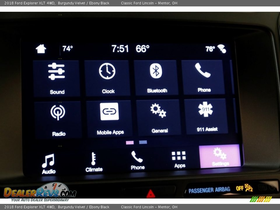 2018 Ford Explorer XLT 4WD Burgundy Velvet / Ebony Black Photo #14