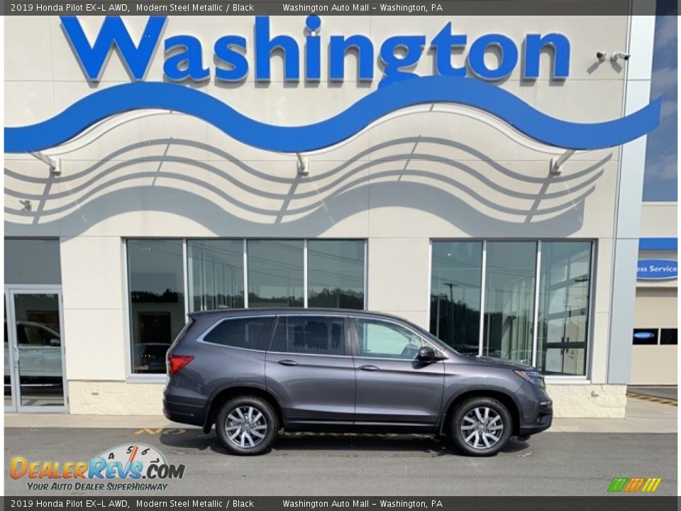 2019 Honda Pilot EX-L AWD Modern Steel Metallic / Black Photo #1