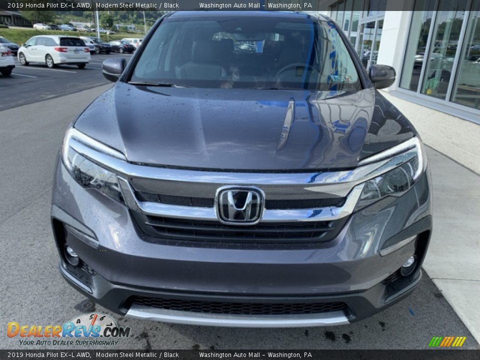 2019 Honda Pilot EX-L AWD Modern Steel Metallic / Black Photo #3