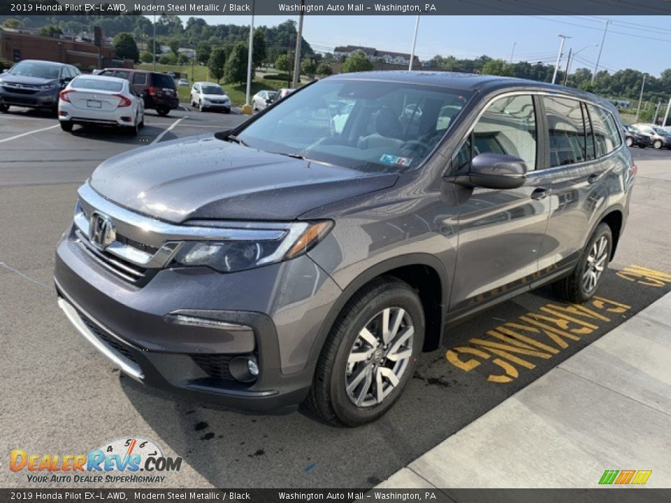 2019 Honda Pilot EX-L AWD Modern Steel Metallic / Black Photo #4