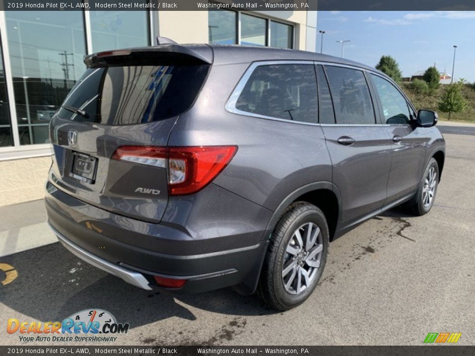 2019 Honda Pilot EX-L AWD Modern Steel Metallic / Black Photo #7