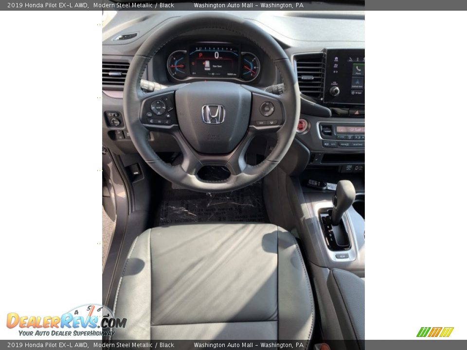 2019 Honda Pilot EX-L AWD Modern Steel Metallic / Black Photo #13