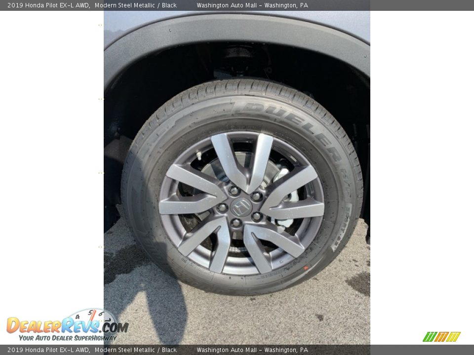 2019 Honda Pilot EX-L AWD Modern Steel Metallic / Black Photo #35
