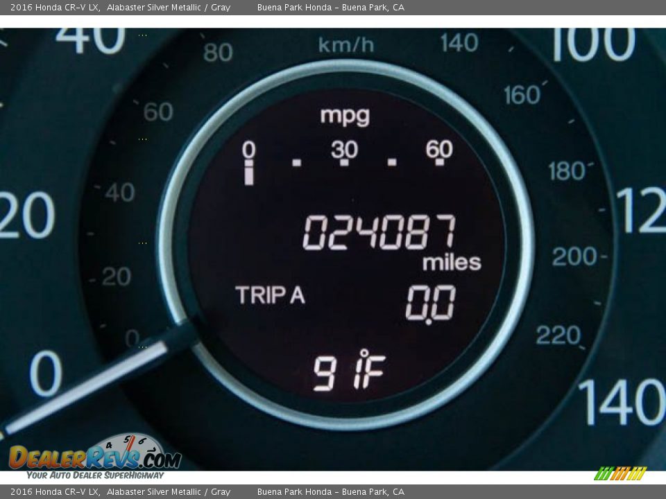 2016 Honda CR-V LX Alabaster Silver Metallic / Gray Photo #6