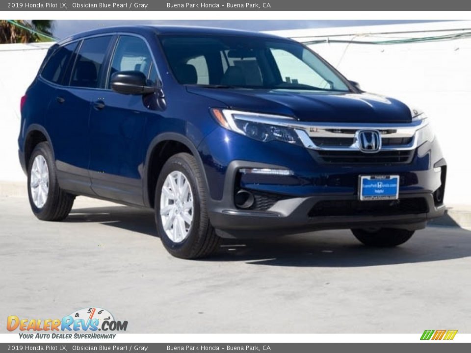 2019 Honda Pilot LX Obsidian Blue Pearl / Gray Photo #1