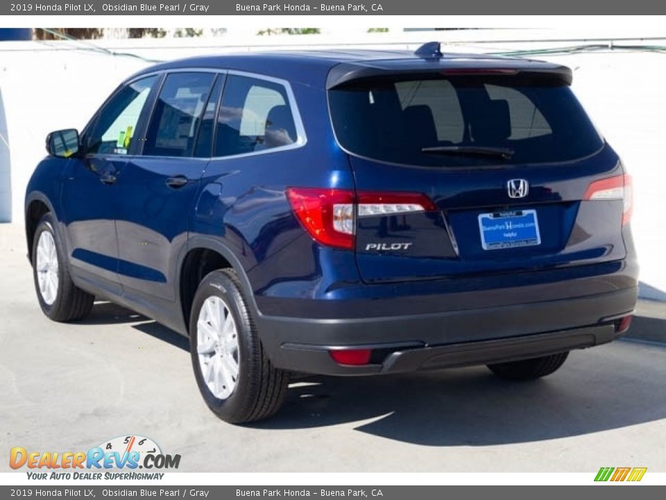 2019 Honda Pilot LX Obsidian Blue Pearl / Gray Photo #2