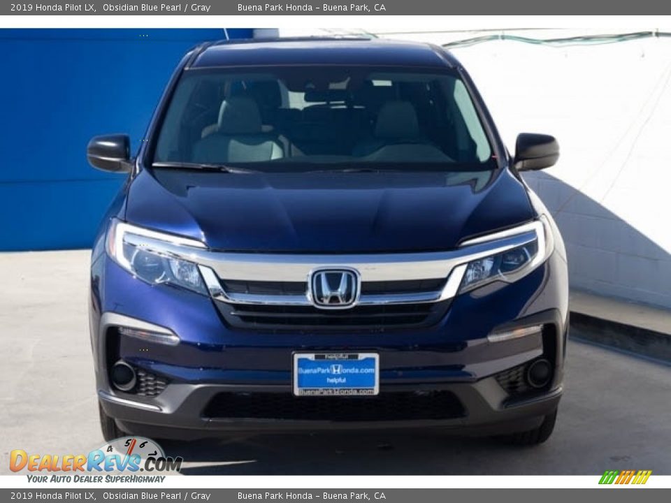 2019 Honda Pilot LX Obsidian Blue Pearl / Gray Photo #3
