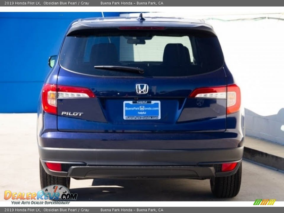 2019 Honda Pilot LX Obsidian Blue Pearl / Gray Photo #6
