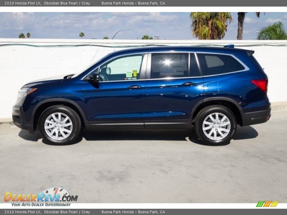2019 Honda Pilot LX Obsidian Blue Pearl / Gray Photo #9