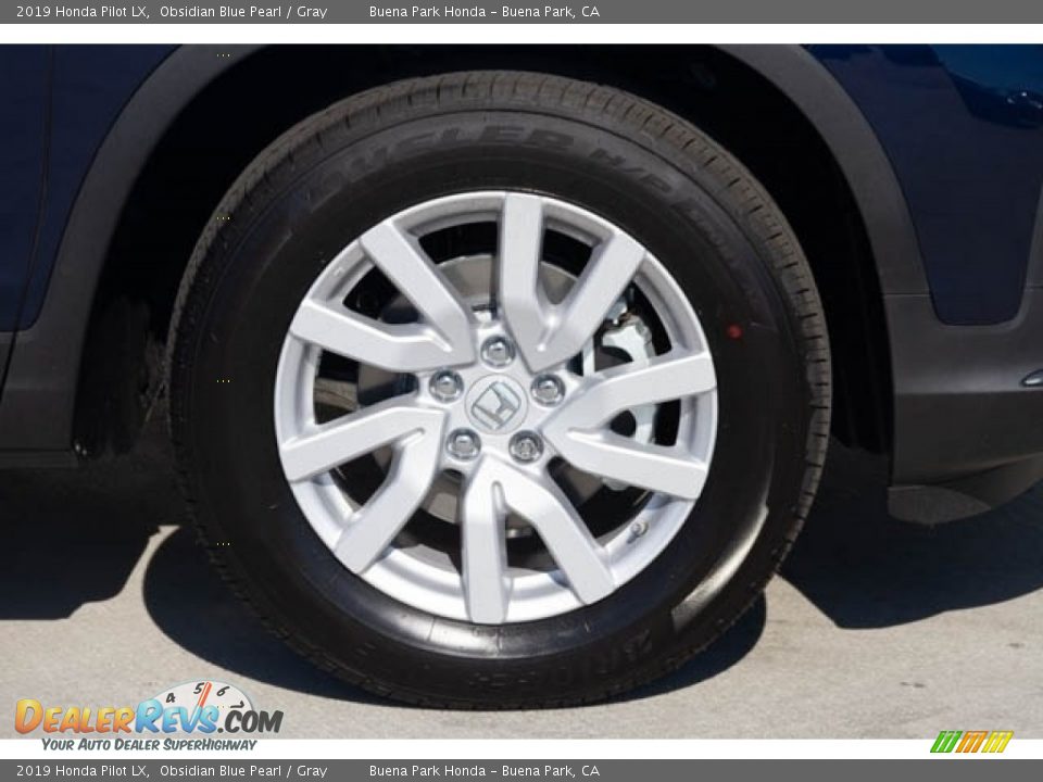 2019 Honda Pilot LX Obsidian Blue Pearl / Gray Photo #12
