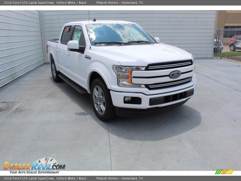 2019 Ford F150 Lariat SuperCrew Oxford White / Black Photo #2