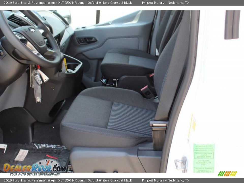 Front Seat of 2019 Ford Transit Passenger Wagon XLT 350 MR Long Photo #10