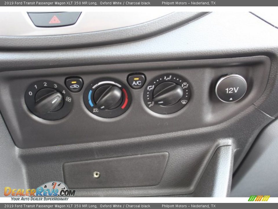 Controls of 2019 Ford Transit Passenger Wagon XLT 350 MR Long Photo #17