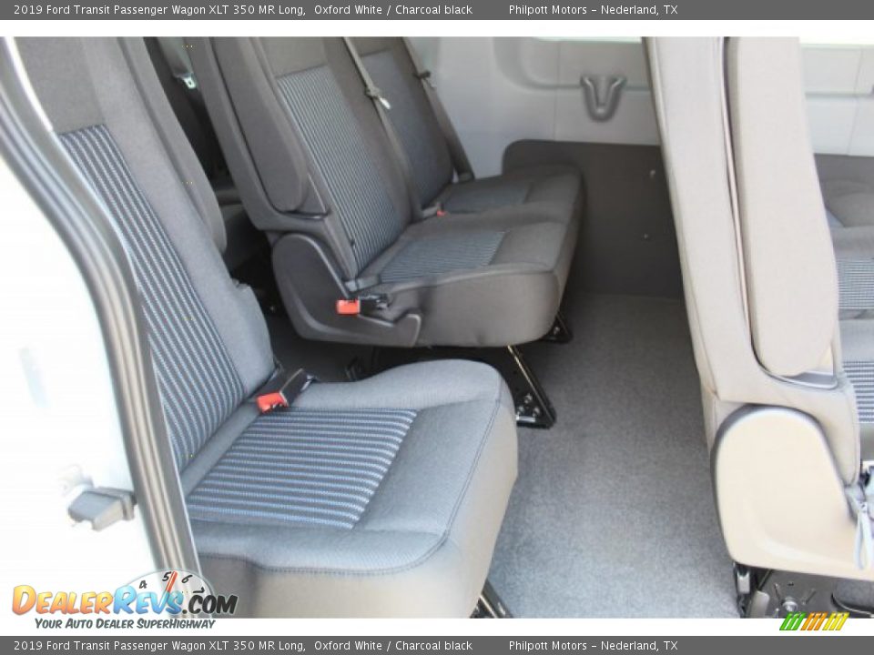 Rear Seat of 2019 Ford Transit Passenger Wagon XLT 350 MR Long Photo #21
