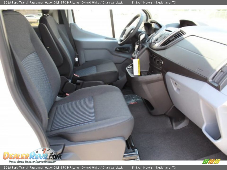 Front Seat of 2019 Ford Transit Passenger Wagon XLT 350 MR Long Photo #25