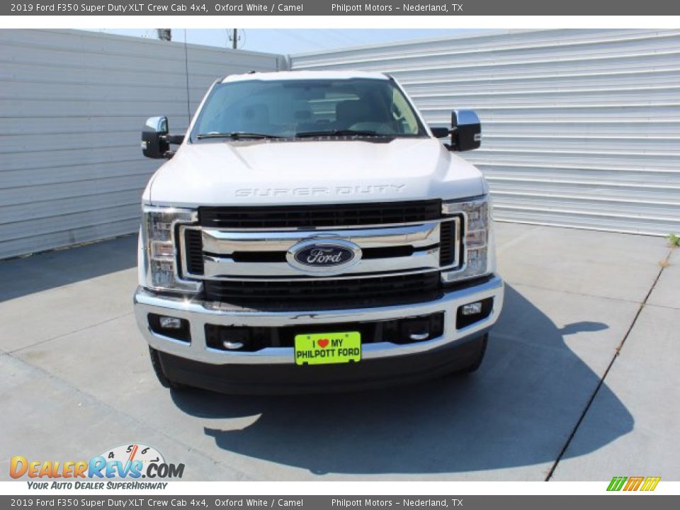 2019 Ford F350 Super Duty XLT Crew Cab 4x4 Oxford White / Camel Photo #3