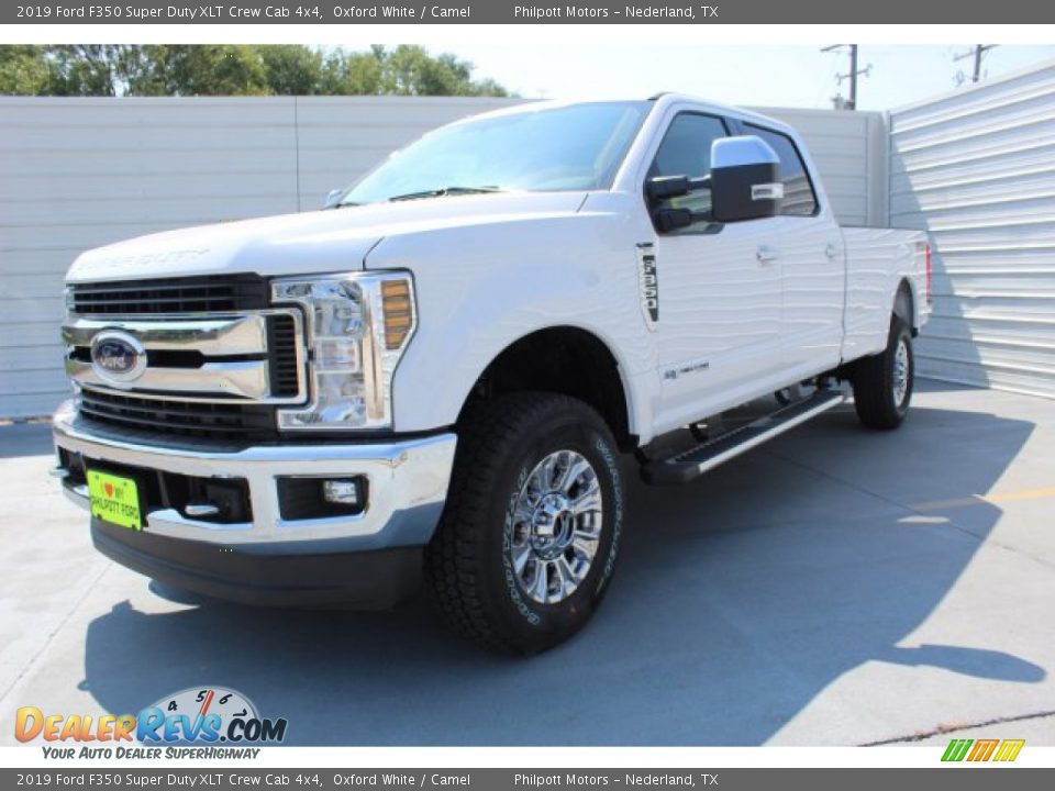 2019 Ford F350 Super Duty XLT Crew Cab 4x4 Oxford White / Camel Photo #4