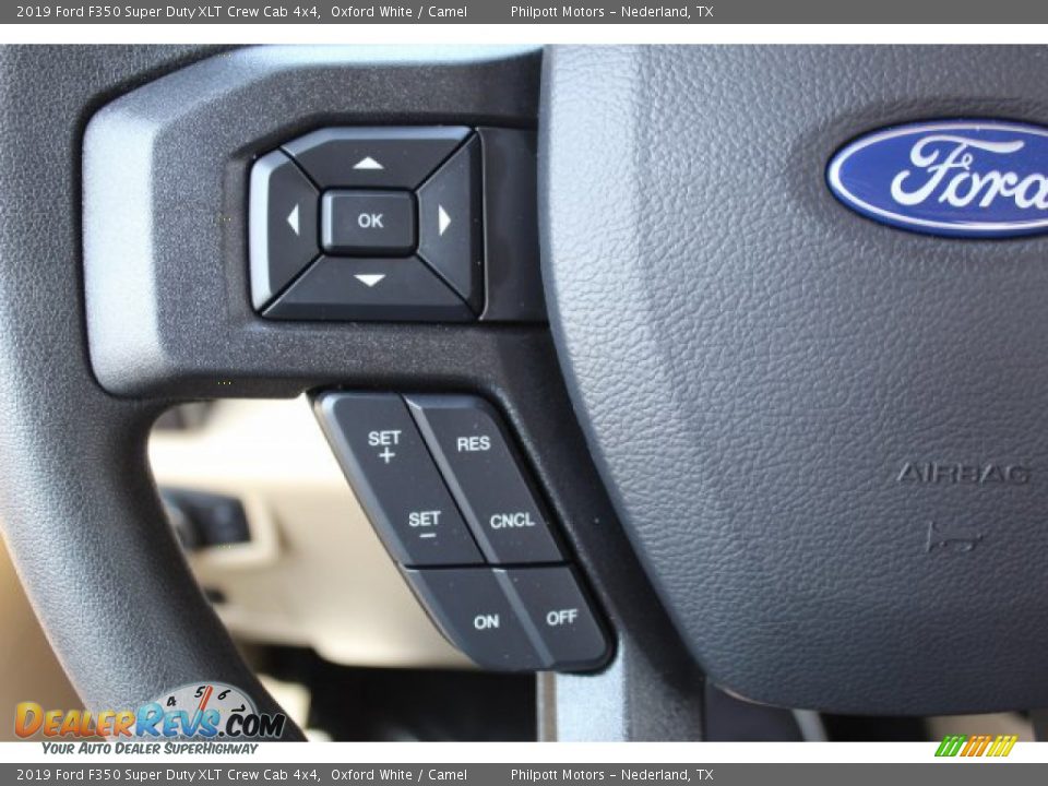 2019 Ford F350 Super Duty XLT Crew Cab 4x4 Oxford White / Camel Photo #13