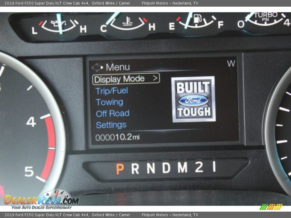 2019 Ford F350 Super Duty XLT Crew Cab 4x4 Oxford White / Camel Photo #16