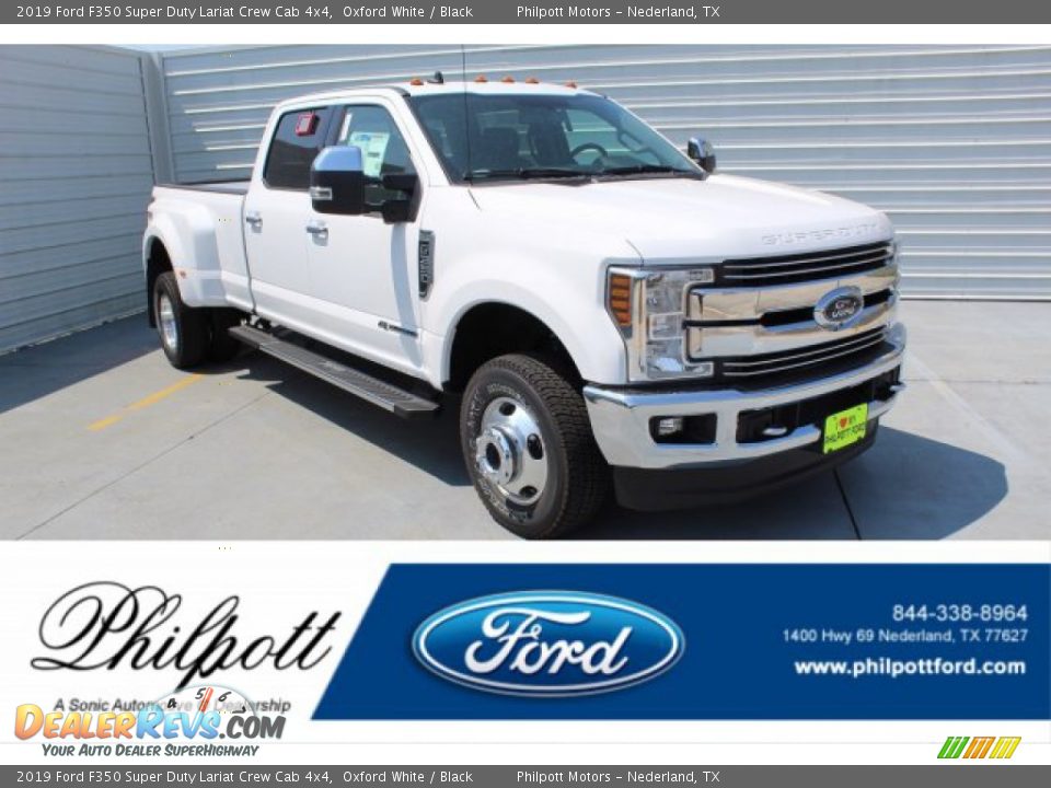 2019 Ford F350 Super Duty Lariat Crew Cab 4x4 Oxford White / Black Photo #1